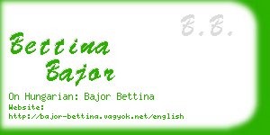 bettina bajor business card